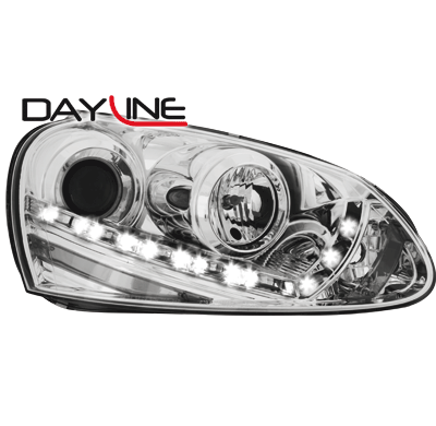 Faros Luz Diurna Vw Golf V 03-09 _ Para Xenon De Serie