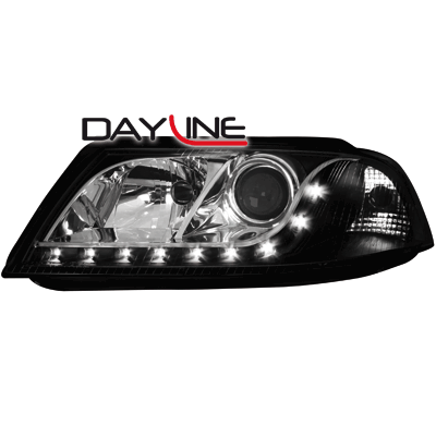 Faros Luz Diurna Vw Passat 3bg 00-04 _Tfl-Optik _ Negros