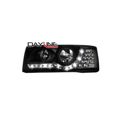 Faros Luz Diurna Vw T4 90-03 _  _ Negro