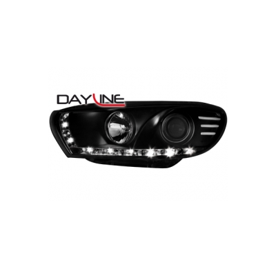 Faros Luz Diurna Vw Scirocco Iii 08+ Negros Intermitente Led