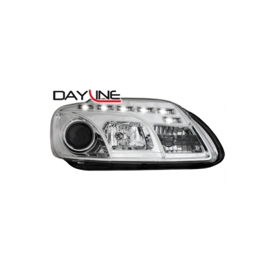 Faros Luz Diurna Vw Touran 1t 03-06 Cromado