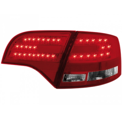Pilotos Traseros Led Audi A4 Avant B7 04-08 _ Rojo/Clear