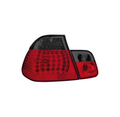 Pilotos Led Bmw E46 Lim. 98-01 _ Rojo/Ahumado _4 Piezas