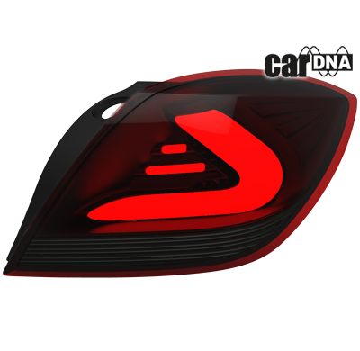 Pilotos Led Opel Astra H Gtc Lightbar_Negro/Rojo/Ahumado