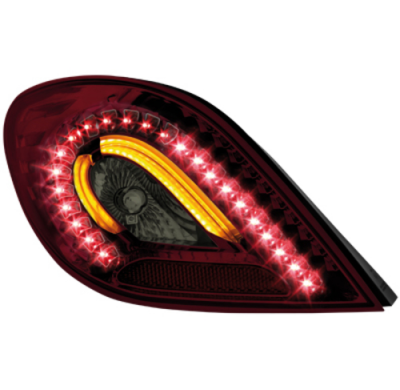 Pilotos Traseros Led Peugeot 207 06+_Rojo/Ahumado_Led Indicator