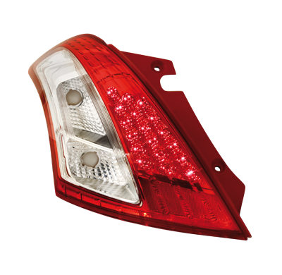 Pilotos Led Suzuki Swift 05-09_Rojo/Crystal