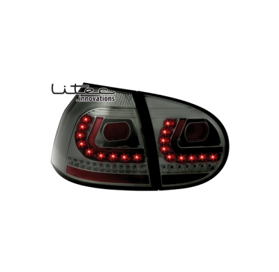 Pilotos Led Vw Golf V 03-09 _ Black/Ahumado