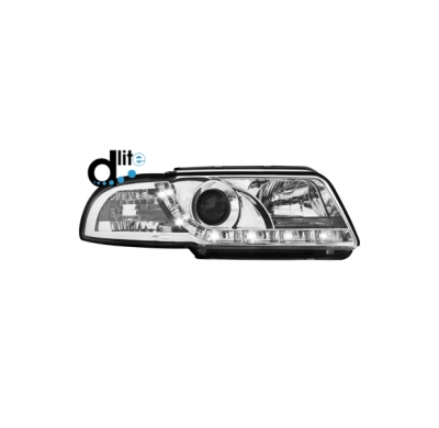 Faros Luz Diurna Audi A4 B5 95-98 _Drl-Optic _ Cromado