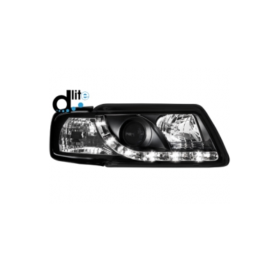 Faros Luz Diurna Audi A3 8l 96-00 _ Homologacion R87 _ Negro
