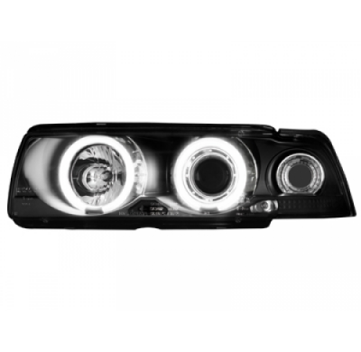Faros Delanteros Bmw E36 Coupé/Cabrio 92-98 _2 Ccfl Slr _Negro