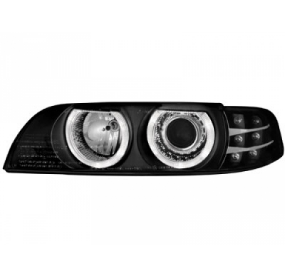 Faros Delanteros Bmw E39 5er 95-00 _ Led Indicator _ Negro