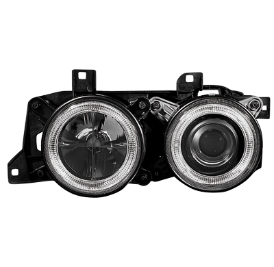 Faros Delanteros Bmw E32/34 5/7er 88-92_2 Angel Eyes_Negro