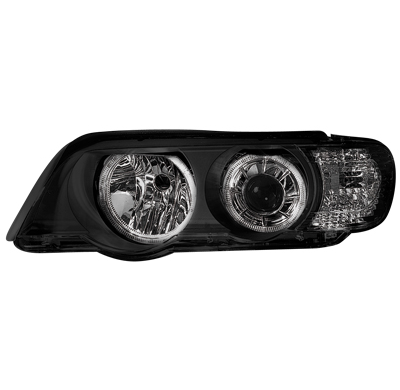 Faros Delanteros Bmw X5 99-03 E53_Hid_2 Angel Eyes_Negro