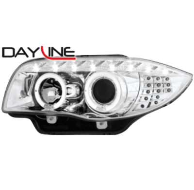 Faros Luz Diurna Bmw 1er E87/81 04-09_Cromado