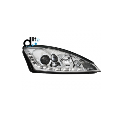 Faros Luz Diurna Ford Focus 98-01 _Homologacion R87_ Cromado