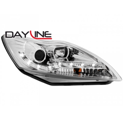 Faros Luz Diurna Ford Focus 08-11 _Cromado