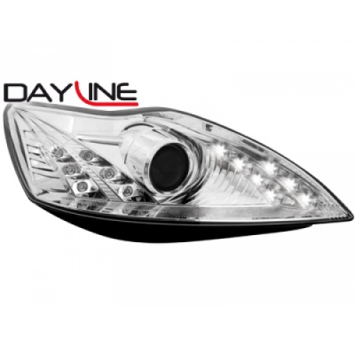 Faros Luz Diurna Ford Focus 08-10 _  _Cromado