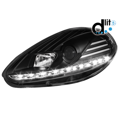 Faros Luz Diurna Fiat Punto Evo 09+_Drl_Negro Homologacion R87