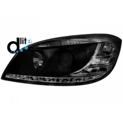 Faros Luz Diurna Homologacion R87 Mercedes Benz C-Klasse W204 07-12 _Negro