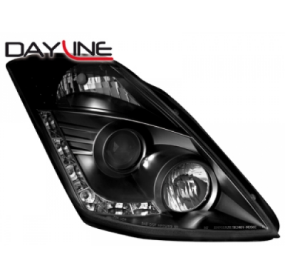 Faros Luz Diurna Nissan 350z 03-05 _ Tfl.-Optik _ Negro