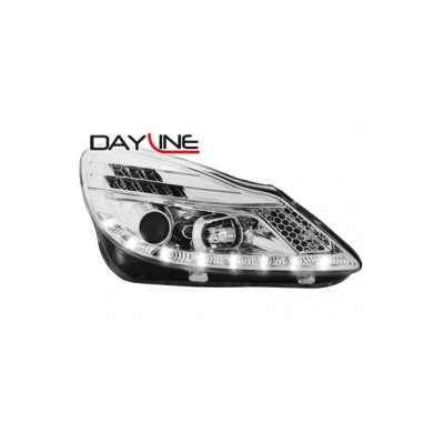 Faros Luz Diurna Opel Corsa D 06+ _  Cromado