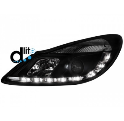 Faros Luz Diurna Homologacion R87 Opel Corsa D 06+ _ Luz Diurna _ Negro