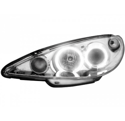 Faros Delanteros Peugeot 206 98-07 _ 2 Ccfl Slr _ Cromado
