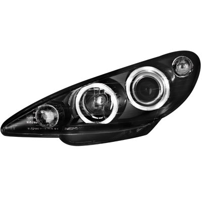 Faros Delanteros Peugeot 206 02-07_2 Angel Eyes_Negro