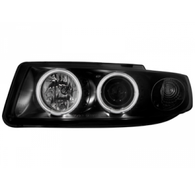 Faros Delanteros Seat Leon/Toledo 99-04 _ 2 Ccfl Slr _ Negro