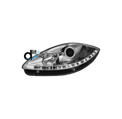 Faros Luz Diurna Seat Leon 1p Homologacion R87 _ Cromado