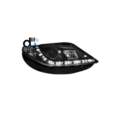 Faros Luz Diurna Seat Ibiza 6j 08+ Homologacion R87 _ Negro