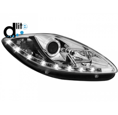 Faros Luz Diurna Homologacion R87 Seat Leon 1p 09+ Luz Diurna _ Cromado