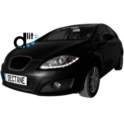 Faros Luz Diurna Homologacion R87 Seat Leon 1p 09+ Luz Diurna _ Cromado