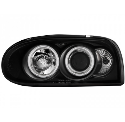 Faros Delanteros Vw Golf Iii 92-98 _ 2 Ccfl Slr _ Negro