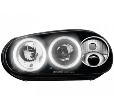 Faros Delanteros Vw Golf Iv 97-04 _ 2 Ccfl Slr _ Negro