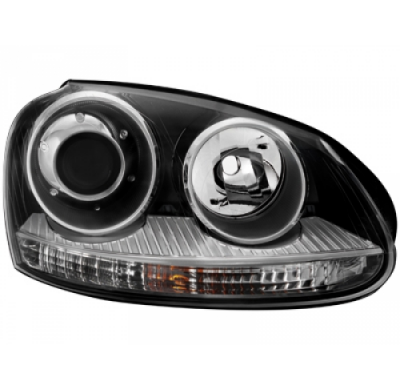 Faros Delanteros Vw Golf V 03-07_ Gti Look _ Negro
