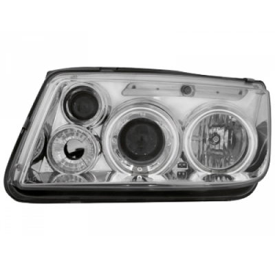 Faros Delanteros Vw Bora 98-05 _ 2 Ccfl Slr _ Cromado