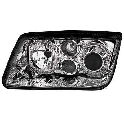 Faros Delanteros Vw Bora 98-05_2 Angel Eyes_Cromado