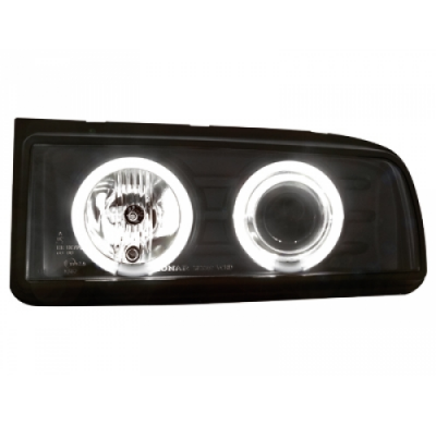 Faros Delanteros Vw Corrado 87-95 _ 2 Ccfl Slr_ Negro