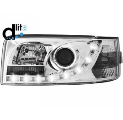 Faros Luz Diurna Homologacion R87 Vw T4 90-03 _ Luz Diurna _ Cromado