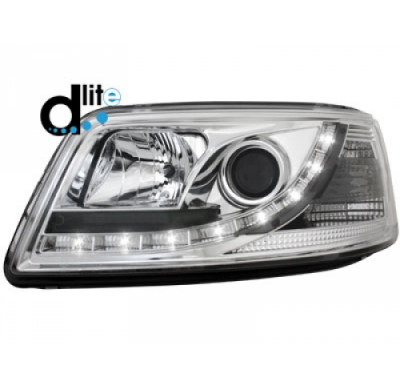 Faros Luz Diurna Homologacion R87 Vw T5 03-09_ Luz Diurna _ Cromado