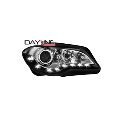 Faros Luz Diurna Vw Touran Gp 06-10 _ Negro
