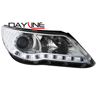 Faros Luz Diurna Vw Tiguan 07-11 Cromado