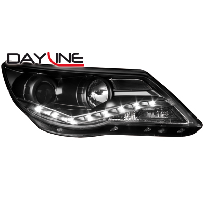 Faros Luz Diurna Vw Tiguan 07-11_Negro