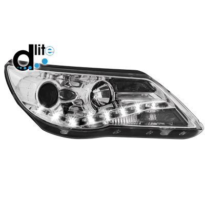 Faros Luz Diurna Vw Tiguan 07-11_Cromado Homologacion R87