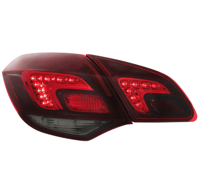 Pilotos Led Opel Astra J 09+ Rojo/Ahumado