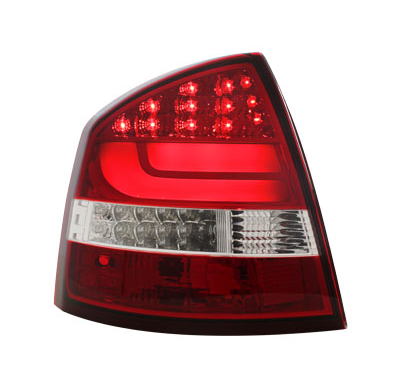 Pilotos Led Skoda Octavia 1z Lim. 04-08 Rojo/Clear