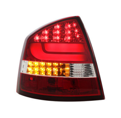 Pilotos Led Skoda Octavia 1z Lim. 04-08 Rojo/Clear