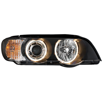 Dectane Faros Bmw X5 99-04, E53_ 2 Angel Eyes _ Negros