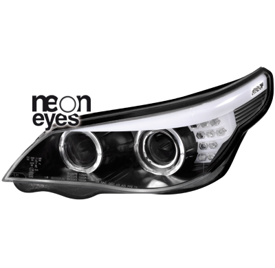 Dectane Faros Angel Eyes Ccfl Bmw E60 04-07 Led Intermitentes Negros, Angel Eyes